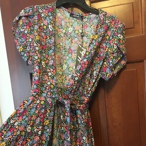 Vibrant floral mini dress